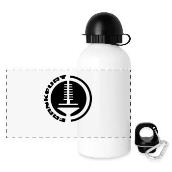 frankfurt tv tower emblem - Panoramic Thermal Bottle with Lid 500 ml - white - Front
