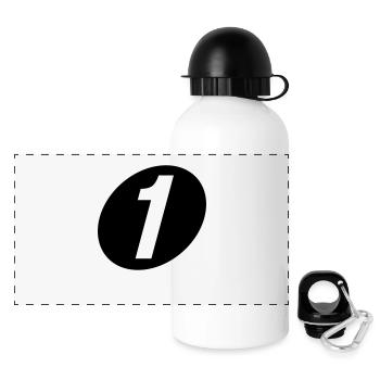 number one - Panoramic Thermal Bottle with Lid 500 ml - white - Front