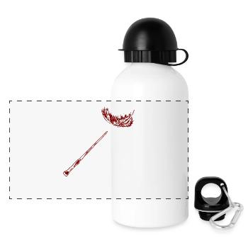leviosa feder rot - Panorama Trinkflasche mit Deckel 500 ml - Weiß - Vorne