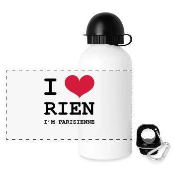 I Love Paris I'm Nothing - Panoramic Thermal Bottle with Lid 500 ml - white - Front