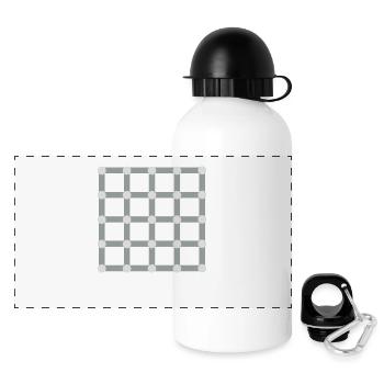 Optical illusion, Find the black dot! - Gourde panoramique avec couvercle 500 ml - blanc - Devant