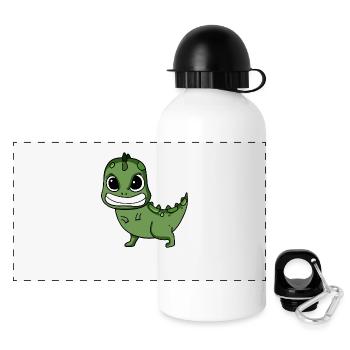 Bébé dinosaure cadeau - Gourde panoramique avec couvercle 500 ml - blanc - Devant