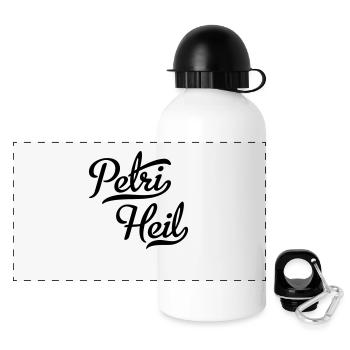 Petri Heil - Panorama Trinkflasche mit Deckel 500 ml - Weiß - Vorne