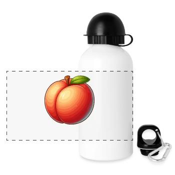 Peach fruit - Panoramic Thermal Bottle with Lid 500 ml - white - Front