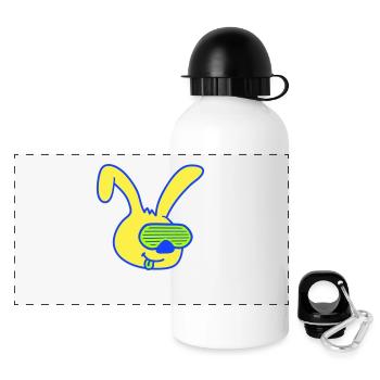 Lunettes de soleil lapin Grooves Stripes Fête Célébrer Fun - Gourde panoramique avec couvercle 500 ml - blanc - Devant