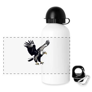 aigle - Oiseau mignon autocollant - Gourde panoramique avec couvercle 500 ml - blanc - Devant
