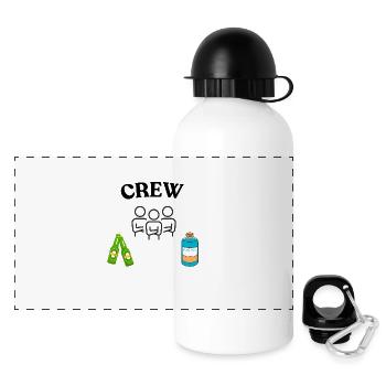 JGA Crew, feiern, Trauzeuge - Panorama Trinkflasche mit Deckel 500 ml - Weiß - Vorne