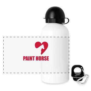 Paint Horse - Panorama Trinkflasche mit Deckel 500 ml - Weiß - Vorne