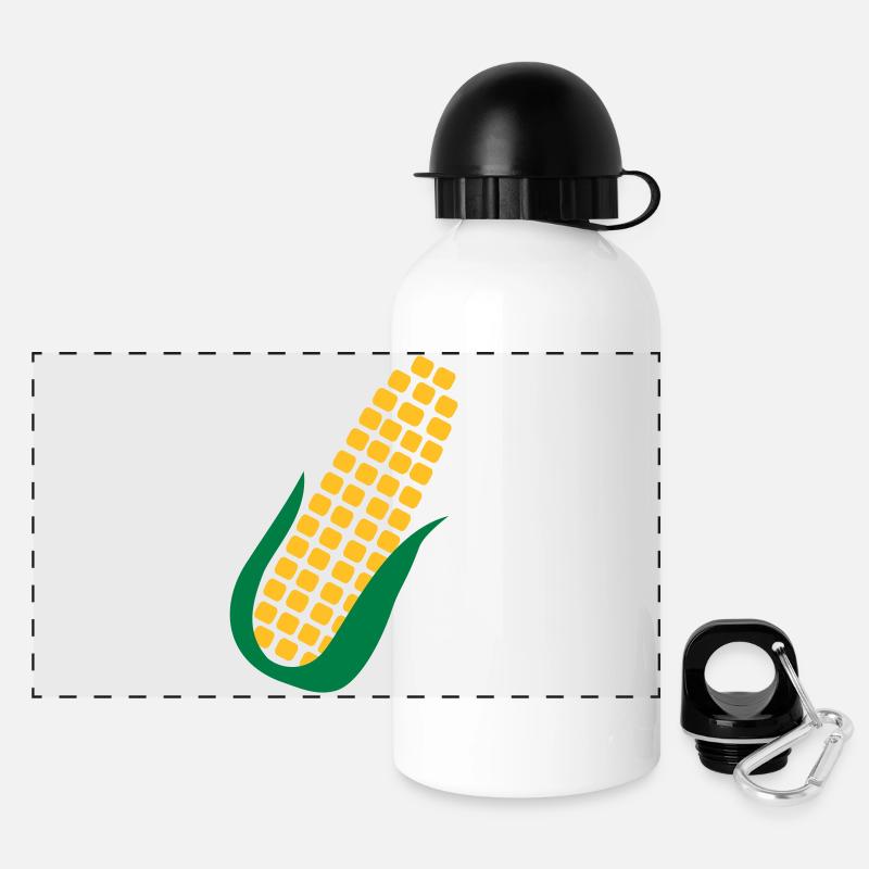 Mais - Panorama Trinkflasche mit Deckel 500 ml - Weiß