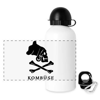 ~ Kombüse ~ - Panorama Trinkflasche mit Deckel 500 ml - Weiß - Vorne