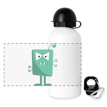 3 eyed monster - Panoramic Thermal Bottle with Lid 500 ml - white - Front