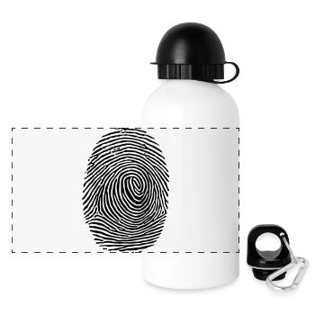 finger abdruck - Panorama Trinkflasche mit Deckel 500 ml - Weiß - Vorne