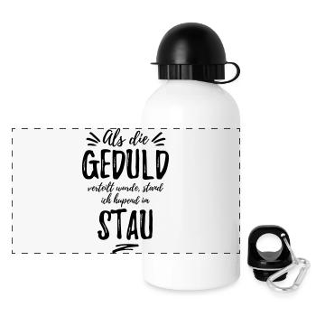 When the patience was distributed, I was stuck in traffic - Panoramic Thermal Bottle with Lid 500 ml - white - Front