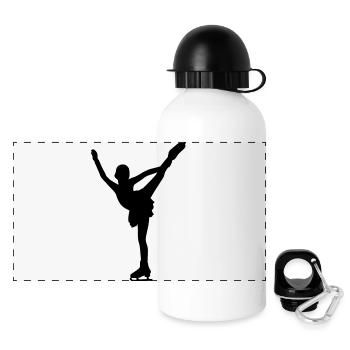Eiskunstlauf Schlittschuhe Schlittschuhlaufen - Panorama Trinkflasche mit Deckel 500 ml - Weiß - Vorne
