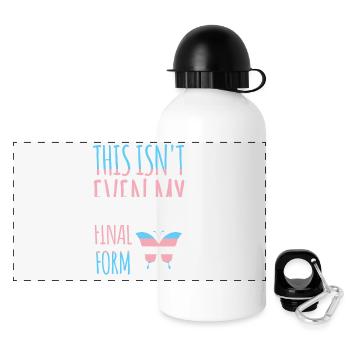 Mois de la fierté LGBT - Transgenre - Gourde panoramique avec couvercle 500 ml - blanc - Devant