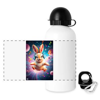 Happy Music Bunny No.1 - Panoramic Thermal Bottle with Lid 500 ml - white - Front