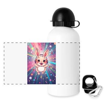 Lucky Bunny Music No.4 - Panoramic Thermal Bottle with Lid 500 ml - white - Front