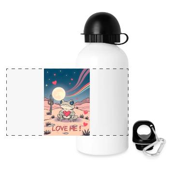 Love Me! Toad No.2 - Panoramic Thermal Bottle with Lid 500 ml - white - Front