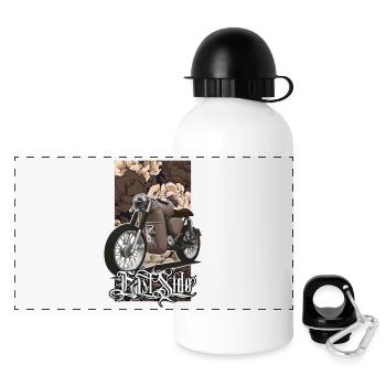S51 (braun) // Illustration - Panorama Trinkflasche mit Deckel 500 ml - Weiß - Vorne