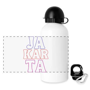 Jakarta Indonesia - Panoramic Thermal Bottle with Lid 500 ml - white - Front