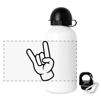 Fête de signature de la main - Gourde panoramique avec couvercle 500 ml - blanc - Devant