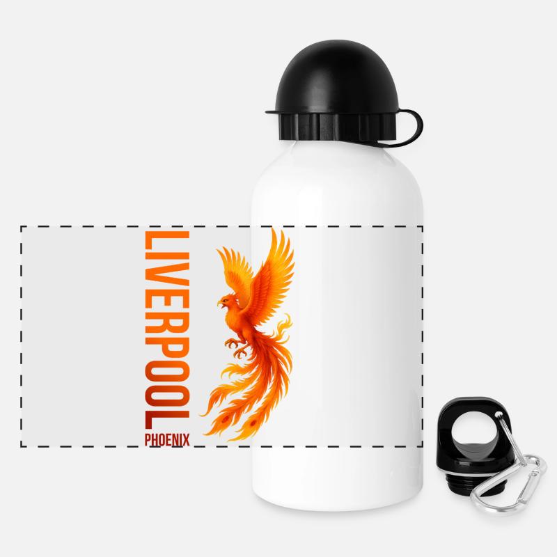 MAJESTIC PHOENIX FIREBIRD - Panoramic Thermal Bottle with Lid 500 ml - white