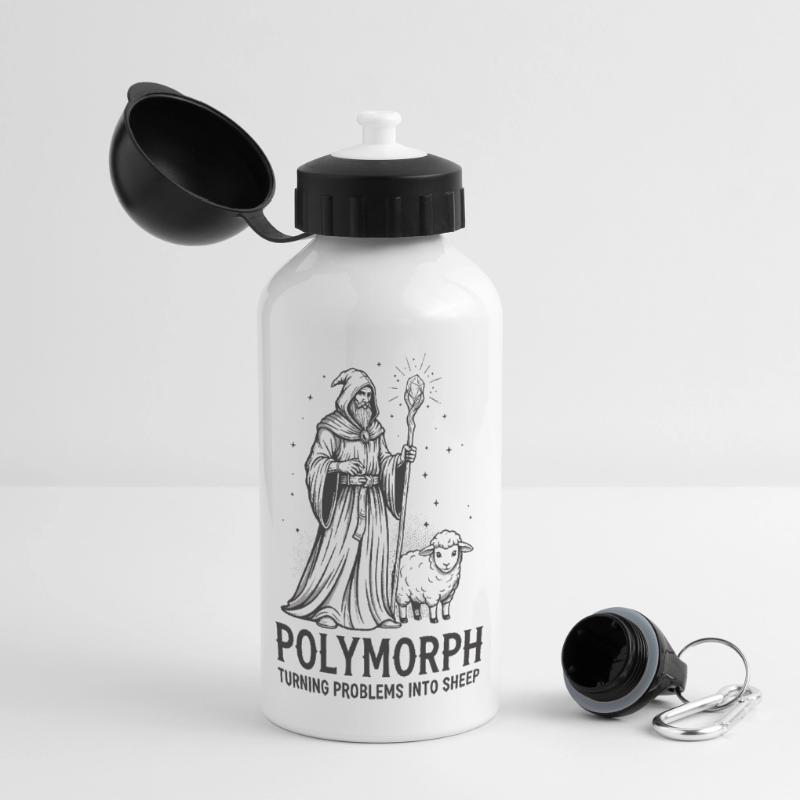 Polymorph Wizard – Turning Problems into Sheep Gourde panoramique avec couvercle 500 ml