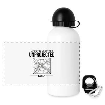 Unprojected Data GIS Cartography Mapping Error - Panoramic Thermal Bottle with Lid 500 ml - white - Front