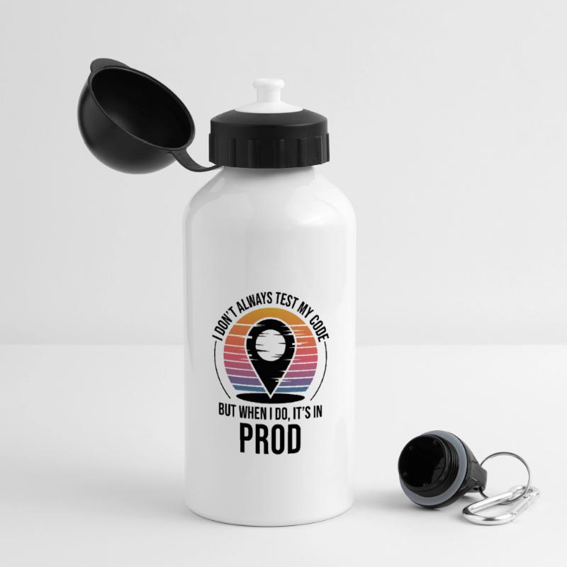 Entwickler Programmierer Programmierer Prod Testing Humor Panorama Trinkflasche mit Deckel 500 ml
