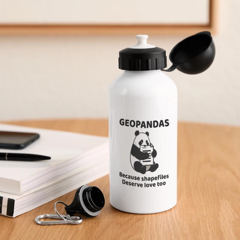 GeoPandas Shapefiles GIS Python Data Love Gourde panoramique avec couvercle 500 ml