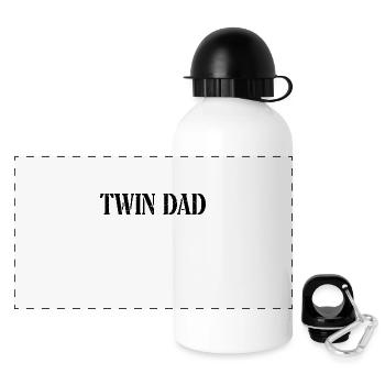 Cool Twin Dad - Fathers Day Gift - Dad Of Twins - Panoramic Thermal Bottle with Lid 500 ml - white - Front