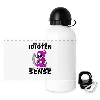 Sensenmann Damen Sarkastisch Provokation - Panorama Trinkflasche mit Deckel 500 ml - Weiß - Vorne