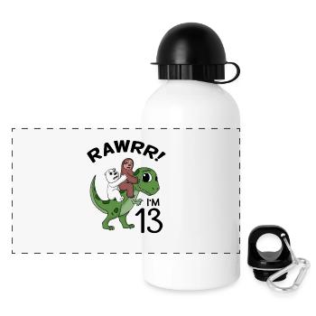 13ème anniversaire 13 ans cadeau - Gourde panoramique avec couvercle 500 ml - blanc - Devant