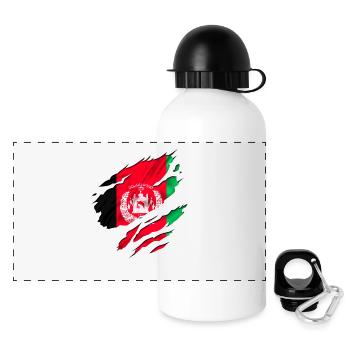 afghanistan frieden krieg - Panorama Trinkflasche mit Deckel 500 ml - Weiß - Vorne