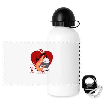 Sushi - love me tender - Panoramic Thermal Bottle with Lid 500 ml - white - Front