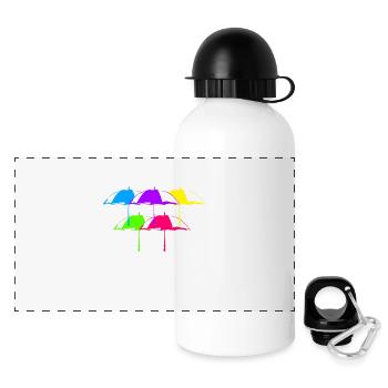 umbrellas - Panoramic Thermal Bottle with Lid 500 ml - white - Front