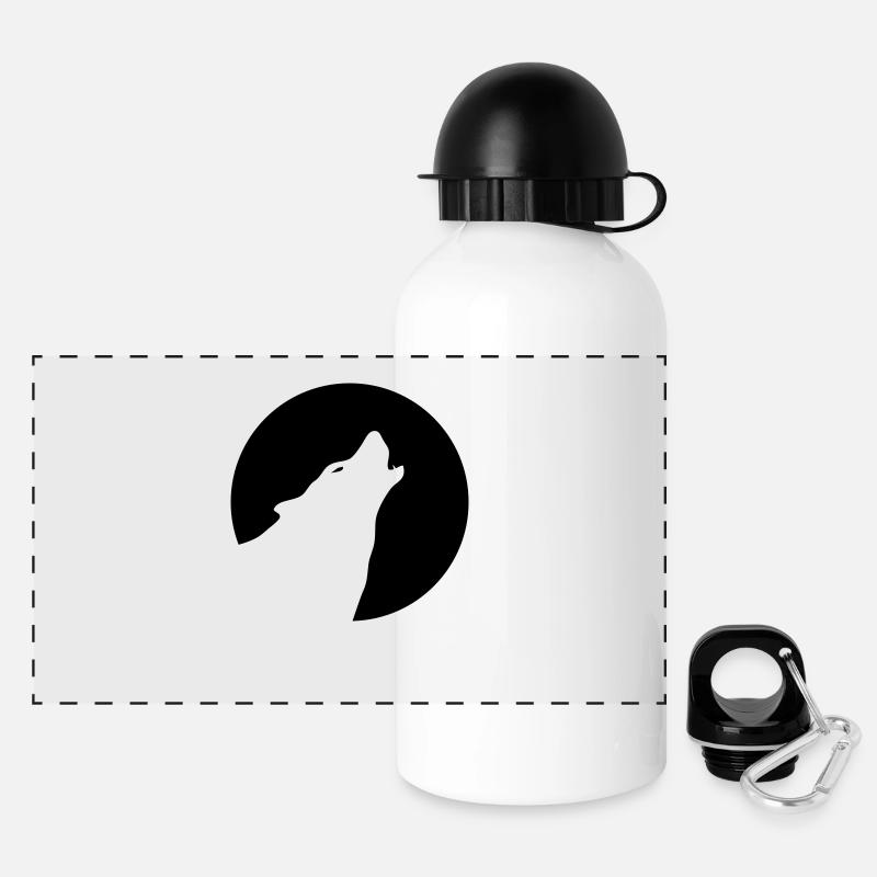 wolf - Panoramic Thermal Bottle with Lid 500 ml - white