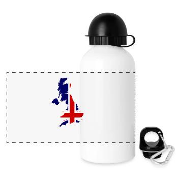 UK / United Kingdom - Panorama Trinkflasche mit Deckel 500 ml - Weiß - Vorne