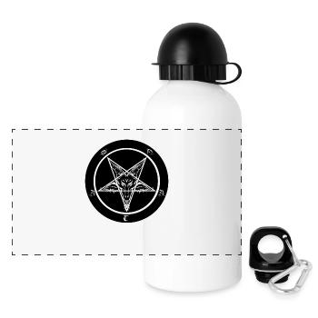 Sigil of Baphomet Satan - Panoramic Thermal Bottle with Lid 500 ml - white - Front