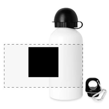 Square - Panoramic Thermal Bottle with Lid 500 ml - white - Front