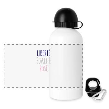 LIBERTE EGALITE ROSE - Gourde panoramique avec couvercle 500 ml - blanc - Devant