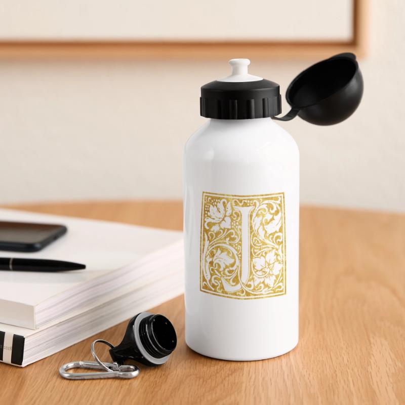 Initials-J Panorama Trinkflasche mit Deckel 500 ml