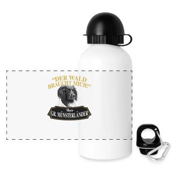 GROßER MÜNSTERLÄNDER - Panorama Trinkflasche mit Deckel 500 ml - Weiß - Vorne