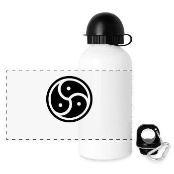 triskelion - Panorama Trinkflasche mit Deckel 500 ml - Weiß - Vorne