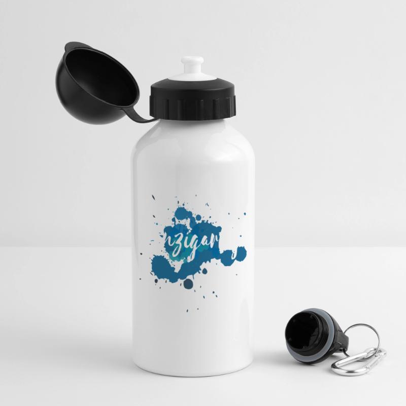 Du bist einzigartig - Ein Einzelstück - Ein Unikat Panorama Trinkflasche mit Deckel 500 ml