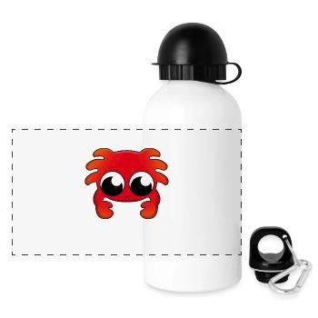 P'tit Crabe - Panoramic Thermal Bottle with Lid 500 ml - white - Front