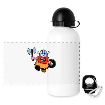 Niedlicher Wikinger - Panorama Trinkflasche mit Deckel 500 ml - Weiß - Vorne