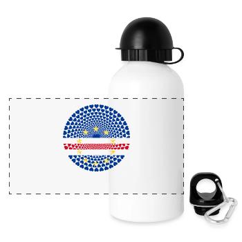 Cap-Vert / Cap Vert / Cabo Verde Amour Mandala - Gourde panoramique avec couvercle 500 ml - blanc - Devant