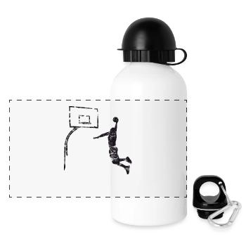 Basket-ball Basketball Basket - Gourde panoramique avec couvercle 500 ml - blanc - Devant
