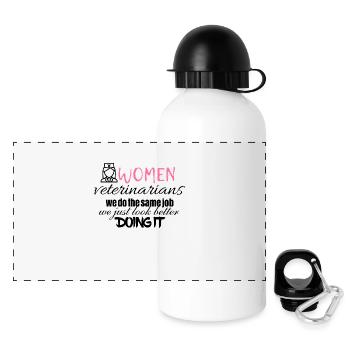 Women veterinarians look better doing it - Gourde panoramique avec couvercle 500 ml - blanc - Devant